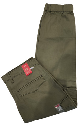 Levi's Banded Cargo Men's Stretch Pants 38X30 Olive Green W38L30 Slim Tapered