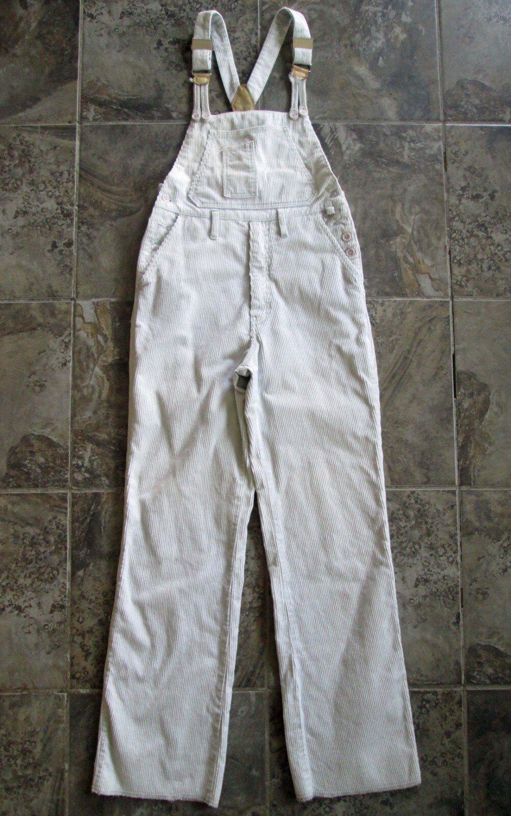 Vintage Stephanie J. Corduroy Overalls Jumpsuit 9 26x29 Gray
