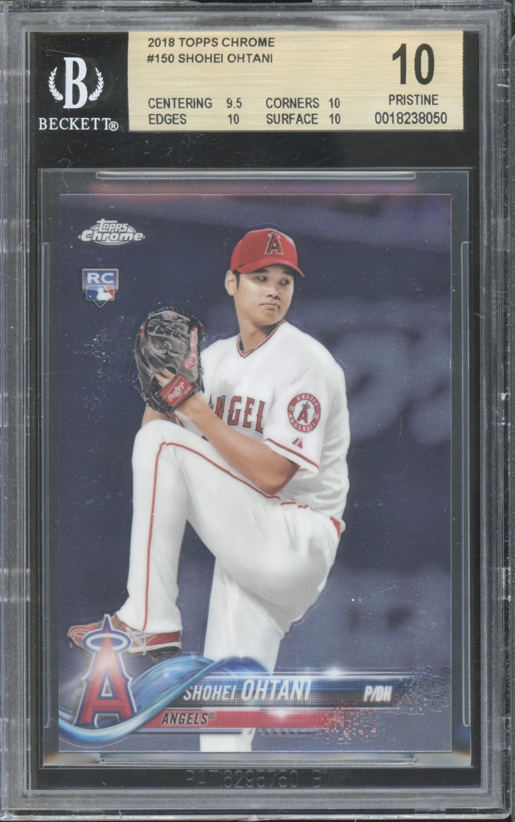 2018 Topps Chrome #150 Shohei Ohtani RC Rookie Pristine BGS 10