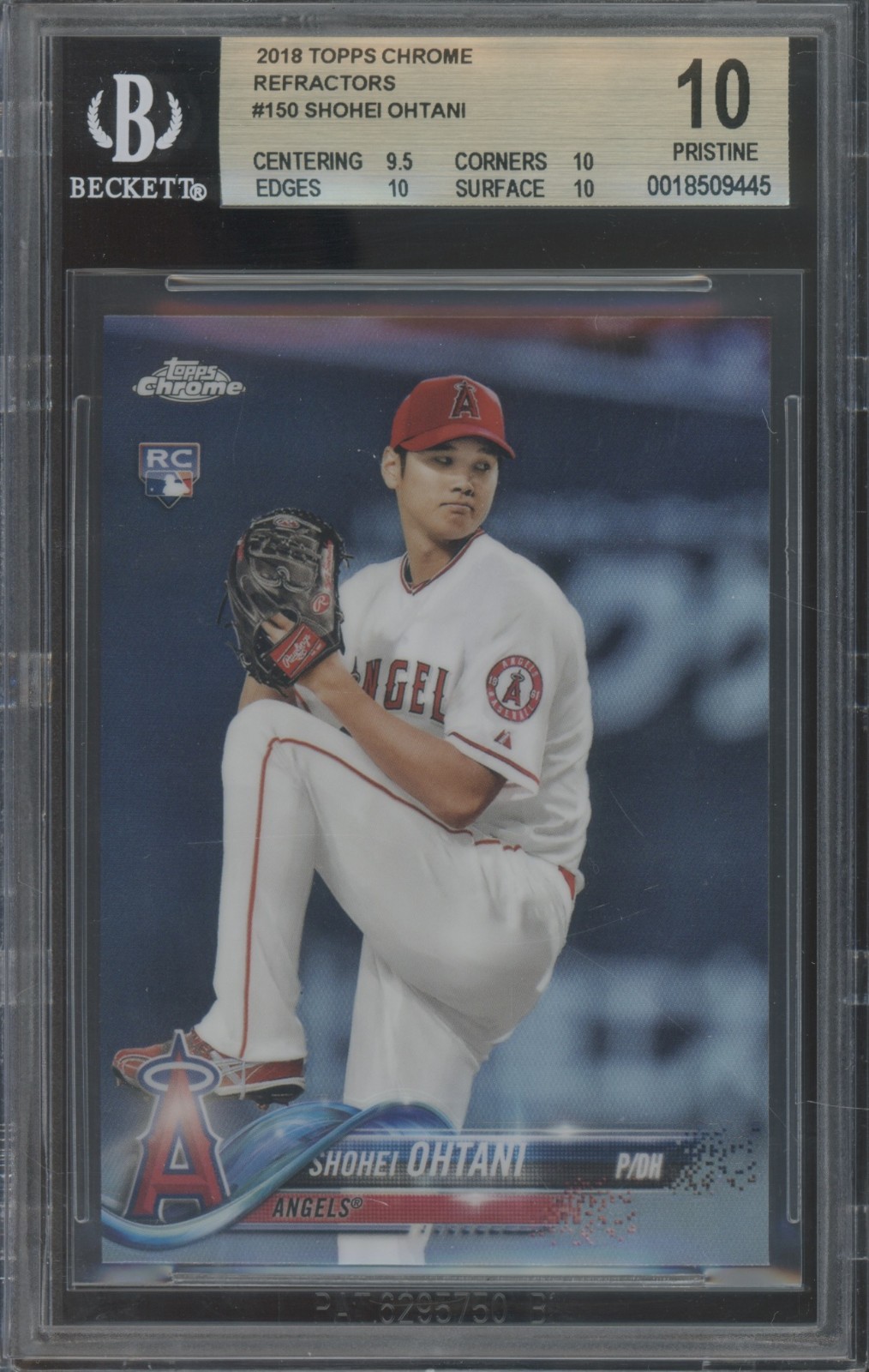 2018 Topps Chrome Refractor #150 Shohei Ohtani RC Rookie Pristine BGS 10