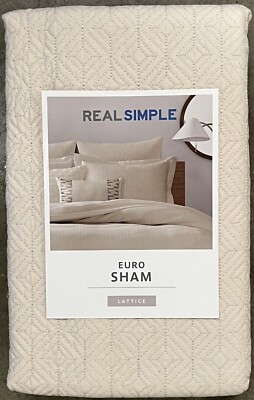 Real Simple Lattice Stone Euro Sham Pillow Sham