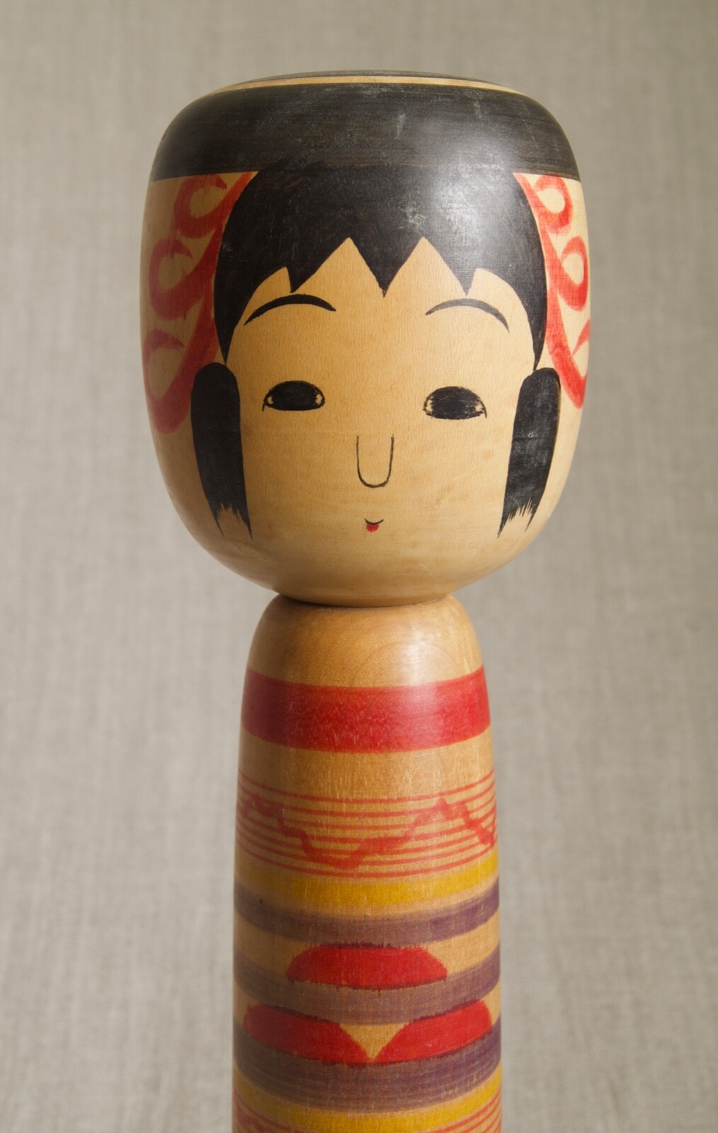 工芸品 Vintage Japanese Kokeshi Doll Signed Japan VINTAGE WOOD JAPANESE KOKESHI DOLL SIGNED 7