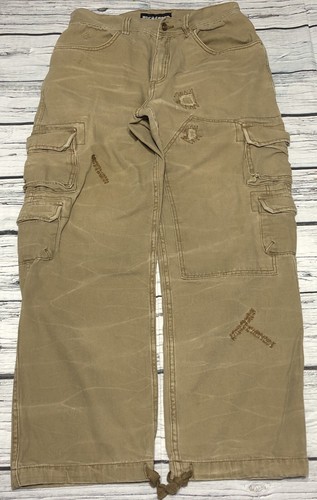 Y2K Rocawear Tan Cargo Pants Men Size 30X39.5 Pockets