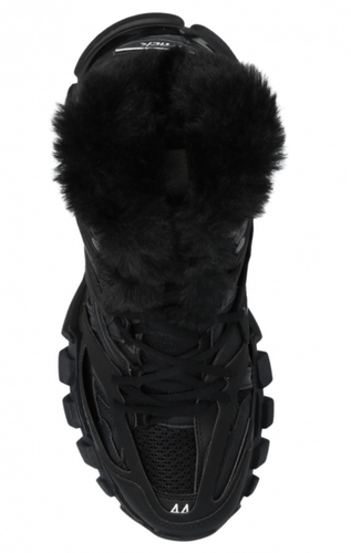 Pre-owned Balenciaga Track Hike Faux Fur-lined Sneakers 'black'
