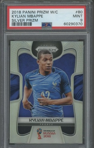 PSA9 RC mbappe panini 2018 W杯 2018 Panini World Cup Black Back 209 Kylian Mbappe PSA 6 RC