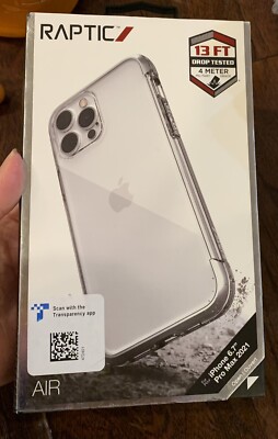 Raptic Air iPhone 13 Iridescent Clear Case 13ft drop tested NEW DAMAGED BOX.