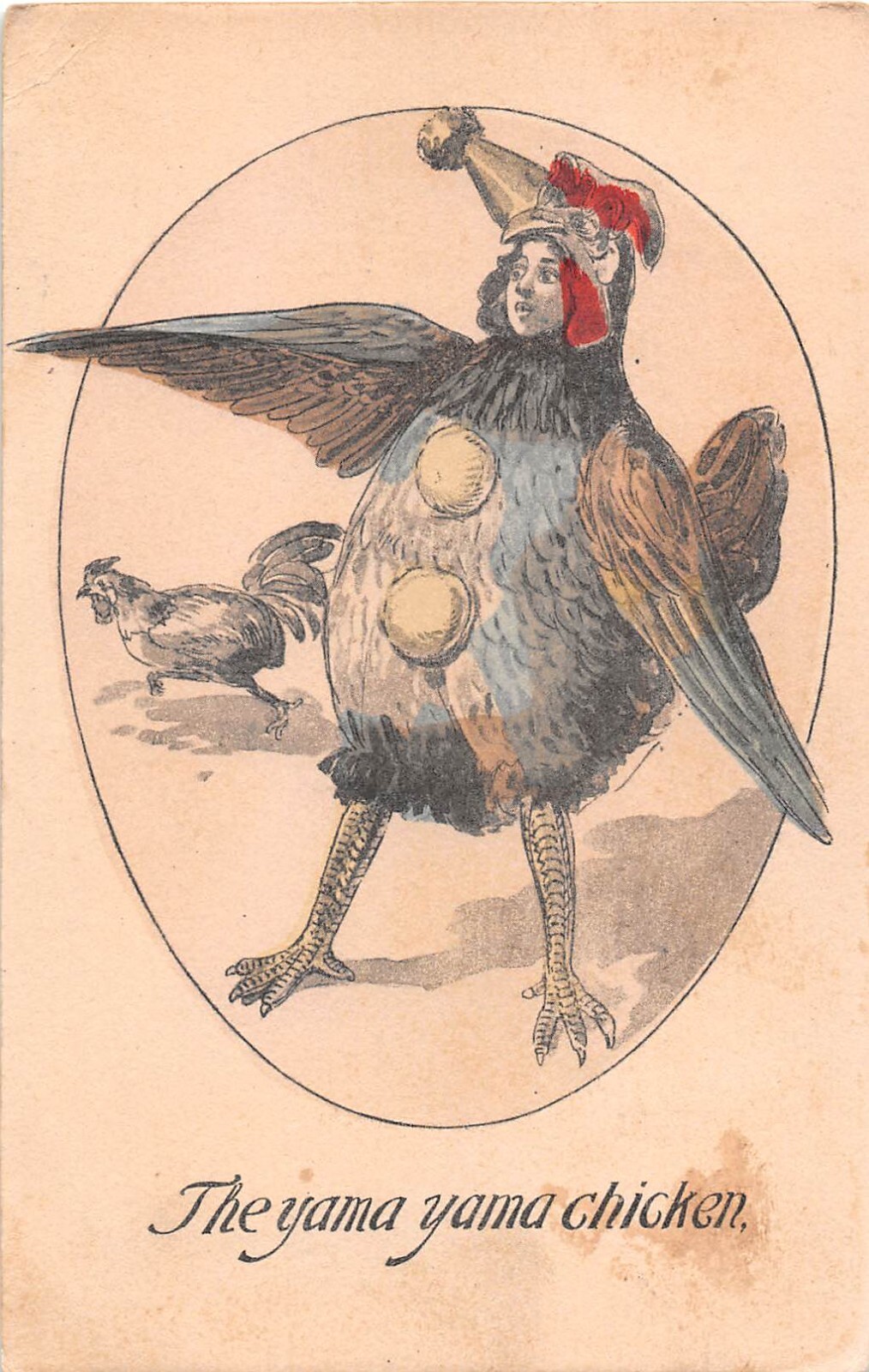 アメコミ chicken 1913 Fantasy PC-Anthropomorphic Chicken With Human Face