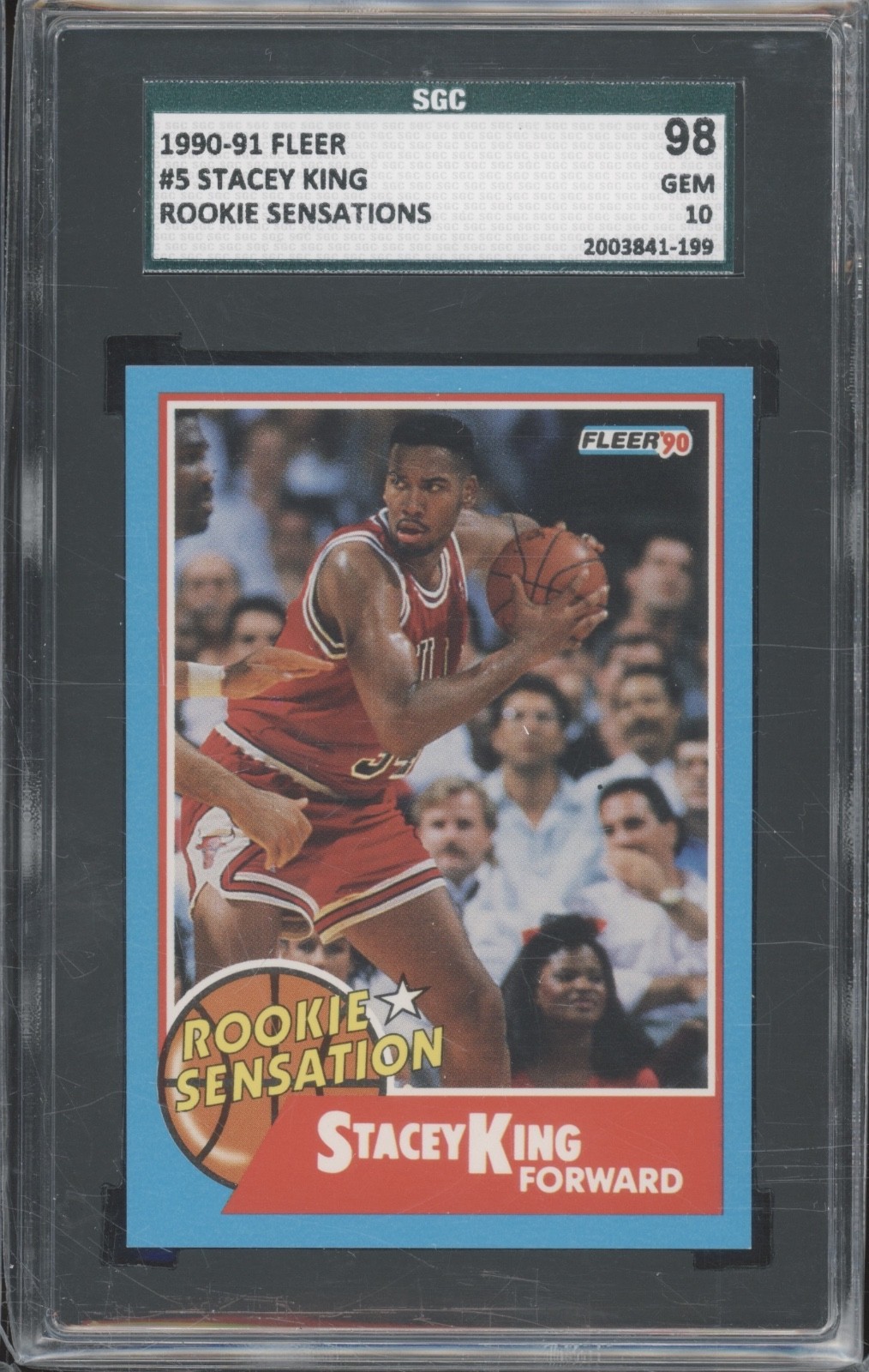 1990 Fleer Basketball Sensation #5 Stacey King RC Rookie 98 Gem Mint SGC 10