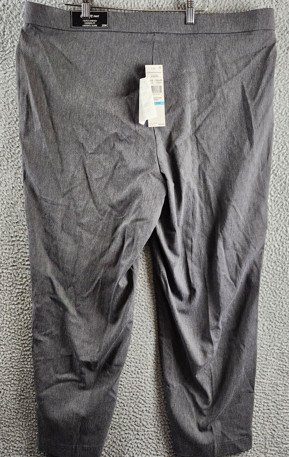 Alfred Dunner Plus Size Classic Allure Short Length Pant Womens 20W Gray Pull On - Picture 11 of 16