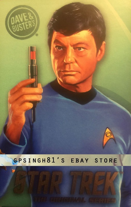 Dave And Busters Star Trek Coin Pusher TOS Series Scotty Card Movie 