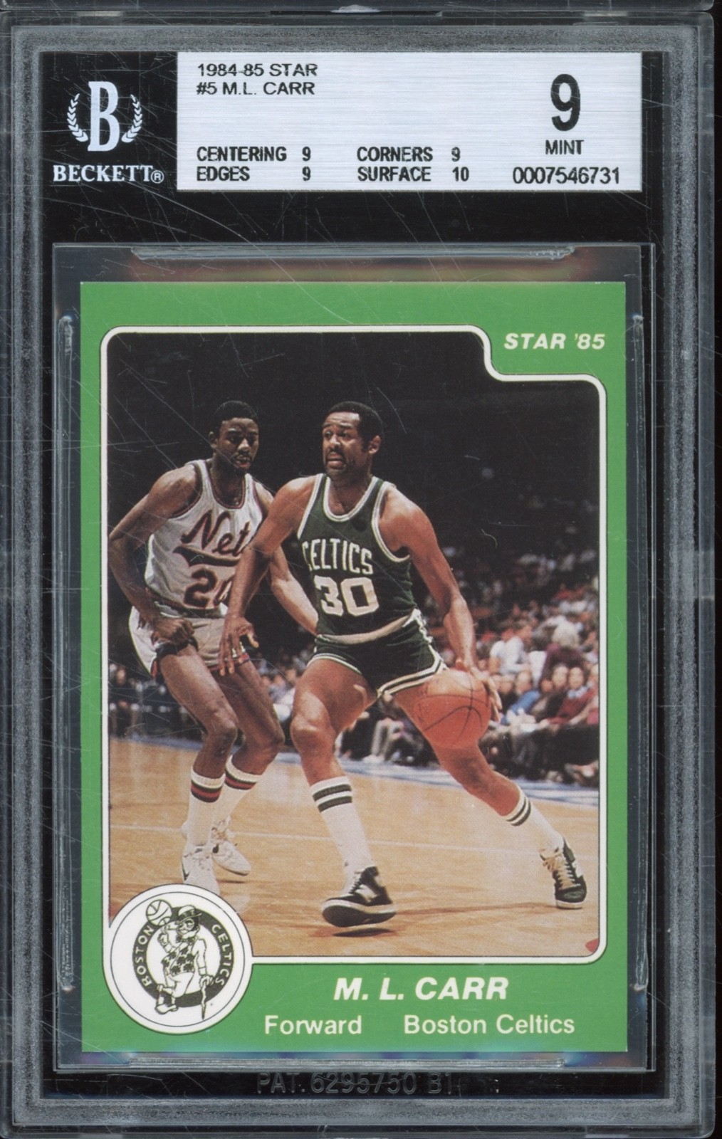 1984 Star Basketball #5 Michael Leon Carr Mint BGS 9