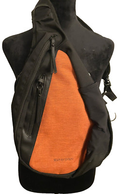 Black & Orange Sherpani Esprit, Anti Theft Sling Bag, Travel Shoulder Crossbody