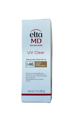 EltaMD UV Clear Tinted Face Sunscreen, SPF 46, Oil Free, 1.7 oz. (D908)