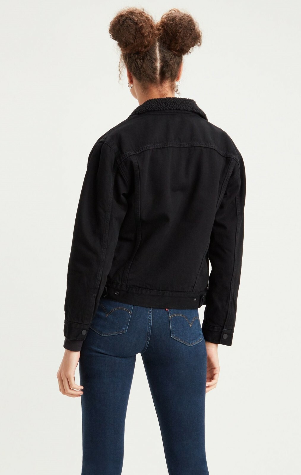LEVI'S LEVI'S EX-BF SHERPA TRUCKER - FOREVER BLACK