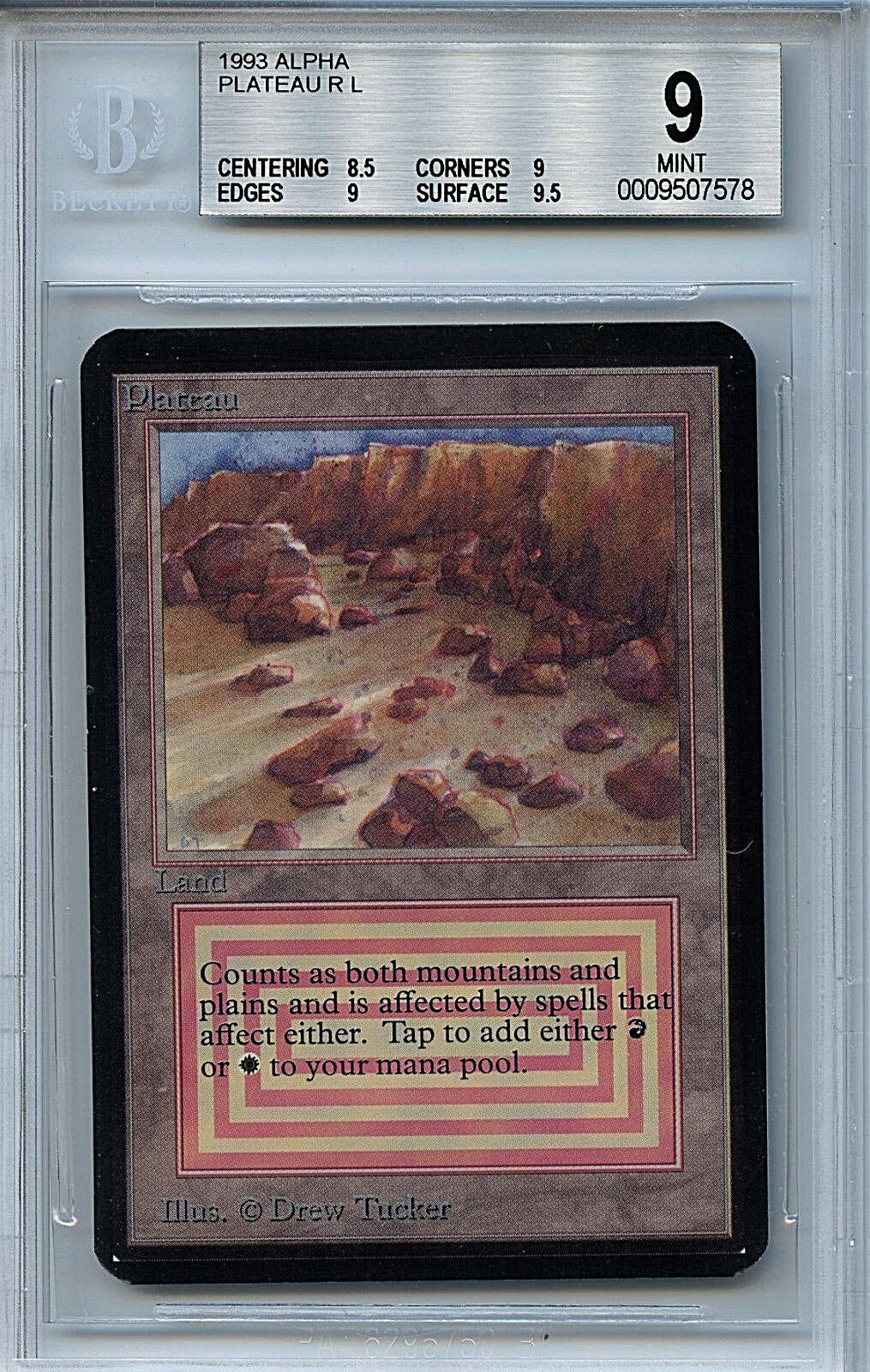 MTG Alpha Plateau Dual Land BGS 9.0 (9) Mint Magic Card WOTC MTG Alpha Plateau Dual Land BGS 9.0 (9) Mint Magic Card WOTC