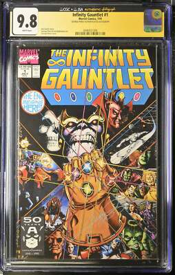Infinity Gauntlet #1 (1991) graded CGC 9.8 Signed by George Perez