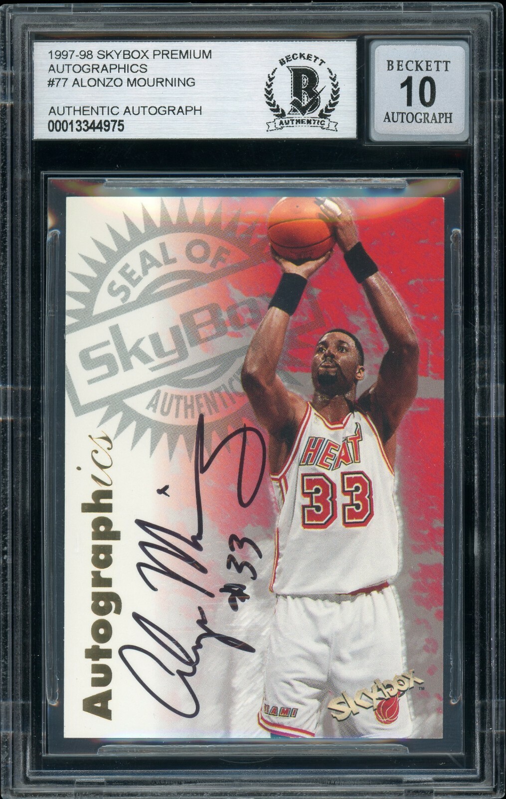 1997-98 Skybox Premium - Alonzo Mourning - Miami Heat