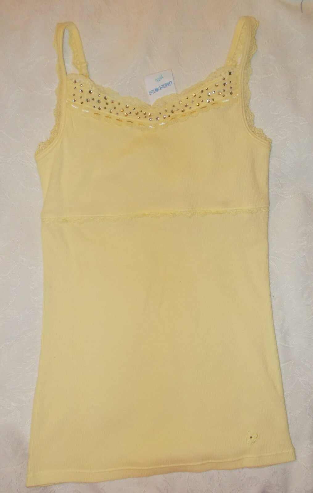 NEW LIMITED TOO JUSTICE GIRLS SLEEVELESS LACE TRIM TANK TOP NEW LIMITED TOO JUSTICE GIRLS SLEEVELESS LACE TRIM TANK TOP