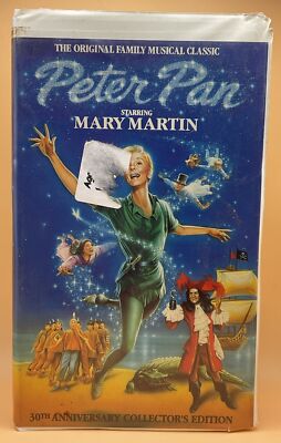 Peter Pan VHS 1990 Live Action Mary Martin Clamshell **Buy 2 Get 1 Free**