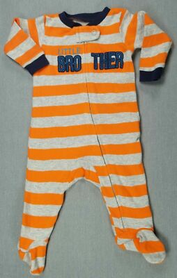 Nwot Baby Child Of Mine By Carter's Newborn Little Brother Footed Sleeper