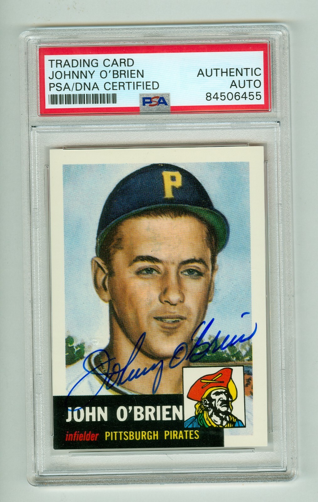 Johnny O'Brien 1953 Topps Archives Reprint Card #223 PSA/DNA