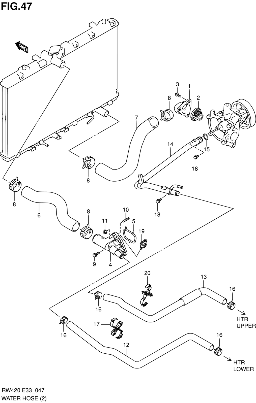 Coolant Water Bypass Pipe for Suzuki SX4 2010-2013 2.4L