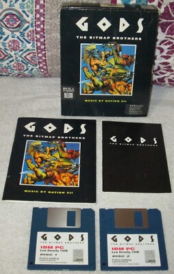 Vintage 1991 GODS The Bitmap Brothers IBM PC 3 1/2'' Low Density Video Game SALE!
