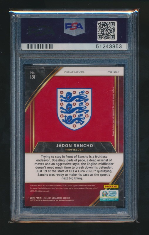 2020 SELECT UEFA EURO SANCHO PSA10 ② Jadon Sancho - 2020 Select UEFA Euro Silver Prizm PSA 10 | eBay