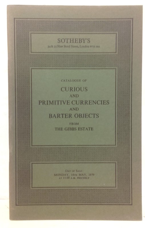 Sotheby'S Catalogue Curious Primitive Currencies Barter Objects Gibbs 1979