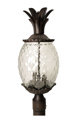 Acclaim Lighting 7517 3 Light 22.25''H Pineapple Post Light - Black