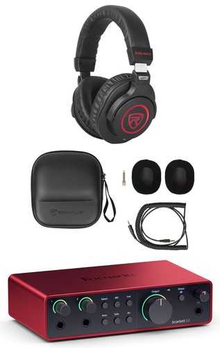 Focusrite Scarlett 2i2 4th Gen Studio Recording USB Audio