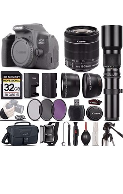 Canon EOS 850D (Rebel T8i) DSLR Camera + 18-55mm IS STM + 500mm - Best Value Kit