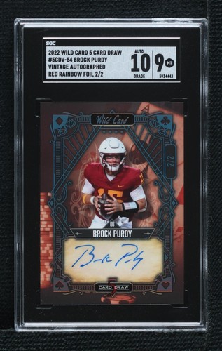 2022 Wild Card 5 Card Draw Brock Purdy #5CDV-54