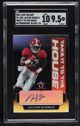 2021 Leaf Valiant Jaylen Waddle #TH-JW1