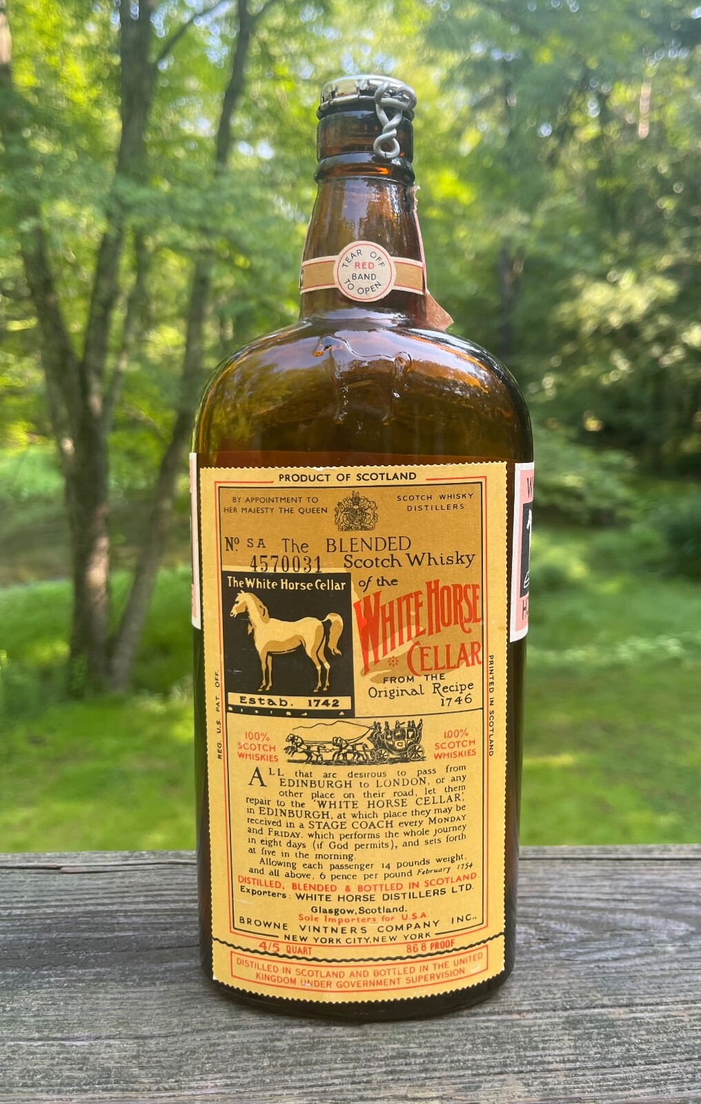 未開栓 WHITE HORSE Blended Scotch Whisky ホワイトホース ブレン