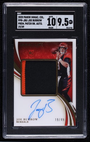 2020 Panini Immaculate Collection Joe Burrow #PPR-JBU