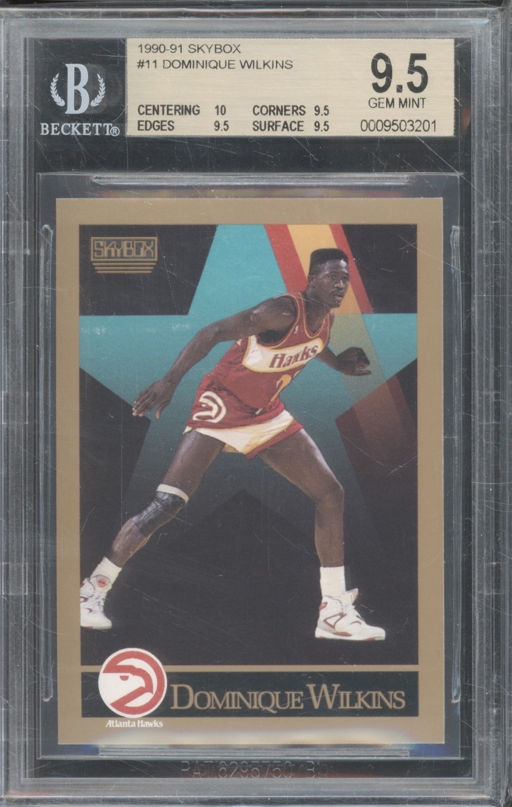 1990 Skybox Basketball #11 Dominique Wilkins Gem Mint BGS 9.5