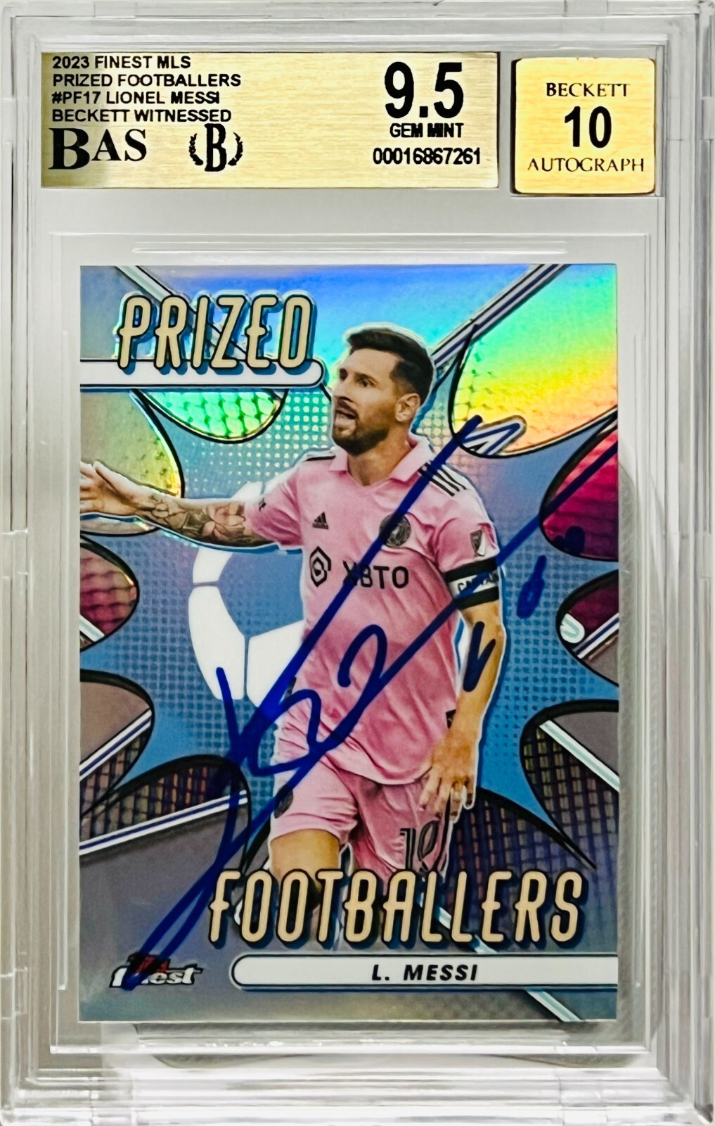 【祝MVP／50シリ】Finest CL／messi サッカーカード 2024 Topps Finest MLS Lionel Messi On-Card Autosを