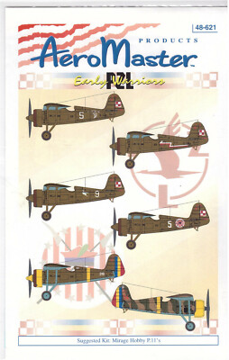 PZL P.11 decals 1/48 Aero Master 48621