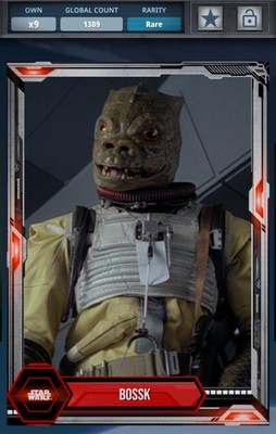 Star Wars Card Trader DIGITAL Techno-Galactic Red BOSSK Empire Strikes Back Rare