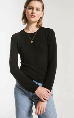 Z SUPPLY SOFT SPUN ROUCHED TOP BLACK SIZE XS, S, M, L, XL NWT