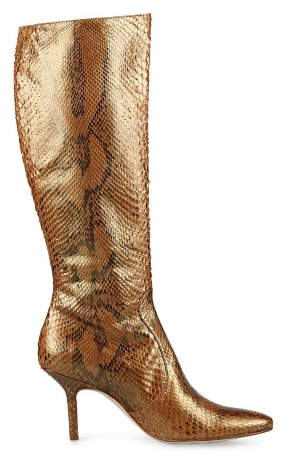 HIGH ANYI MORDI LONDON PYTHON LEATHER GOLD STIEFEL BOOTS SCHUHE SHOES HIGH KNEE 42