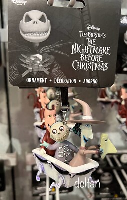 2024 Disney Parks Nightmare Before Christmas Ornament Lock Shock Barrel Bathtub