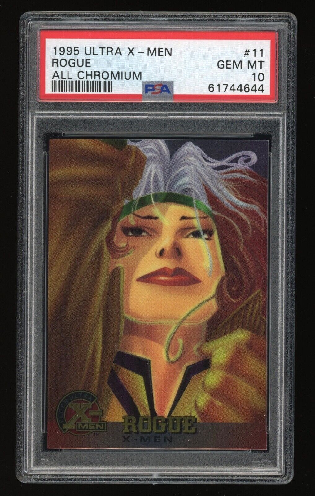 1995 ROGUE MARVEL FLEER ULTRA X-MEN ALL CHROMIUM #11 GRADED