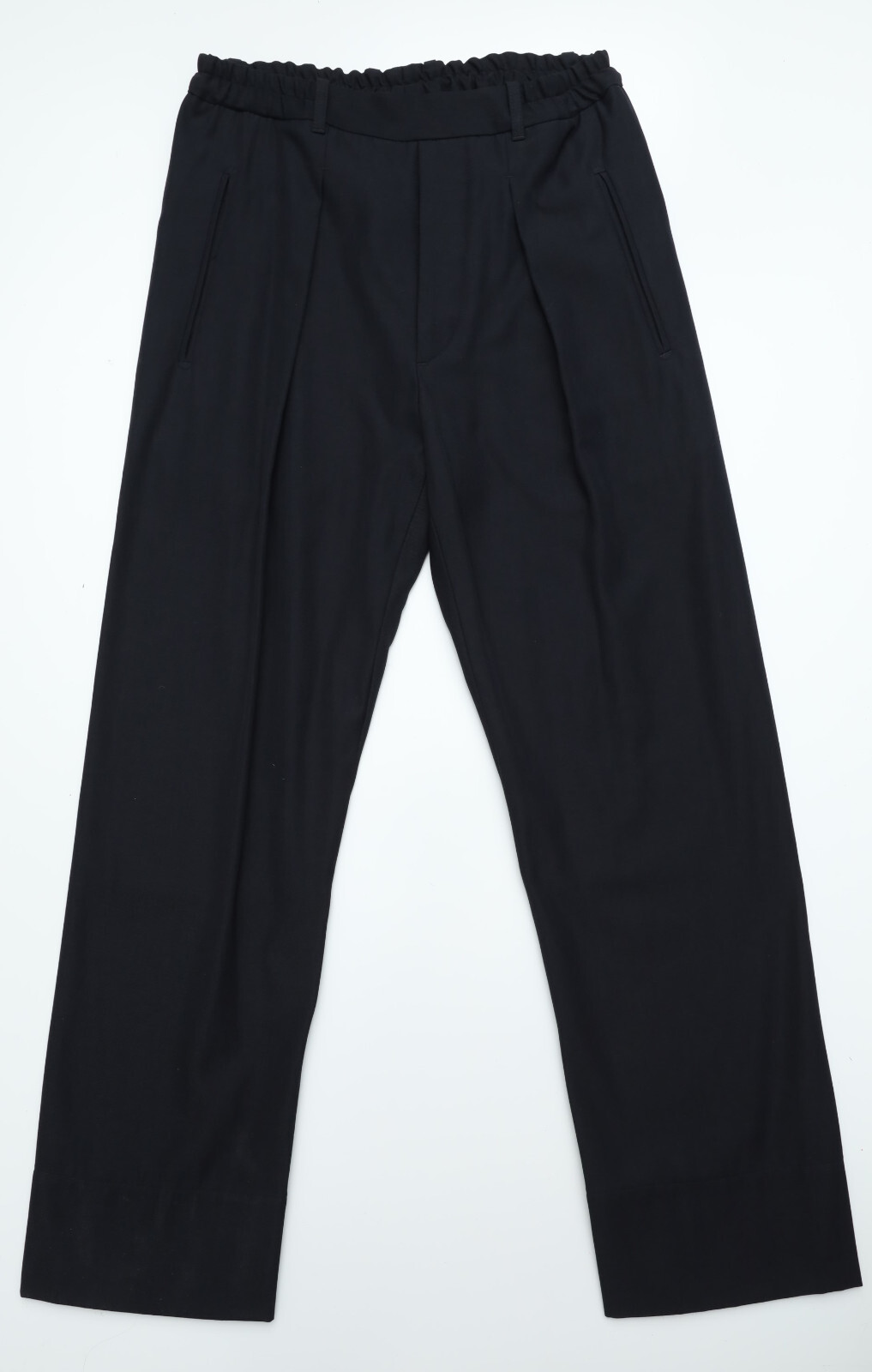LEMAIRE Black Wool Cotton Blend Men's Pleated Pants 46 (30 x LEMAIRE Black Wool Cotton Blend Men's Pleated Pants 46 (30 x