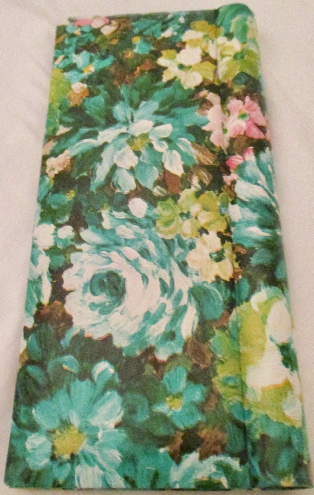 New Vintage 1970s Mod Hippie Flower Power Photo Album Blue Green 16 Pages