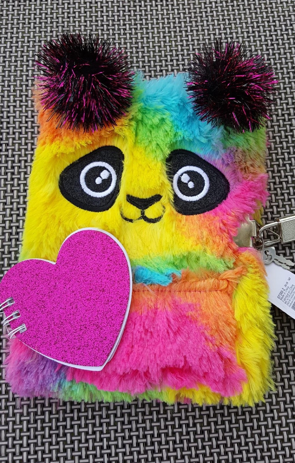 Girl's Plush Diary Journal with Lock & Keys Claire's NWT