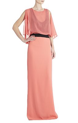 Pre-owned Bcbgmaxazria Runway Coral Reef Paloma Dress Srx6w520/l275a Size M In Pink