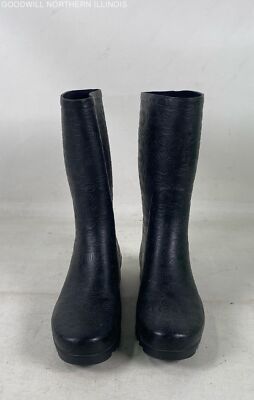 Women's UGG Wilshire Black Rubber Rain Boots, Size 8