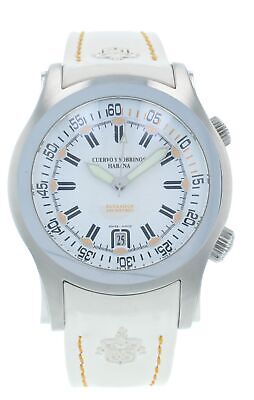 Pre-Owned Cuervo Y Sobrinos Habana White Dial 43mm Auto Men's Watch 2806.1BBA
